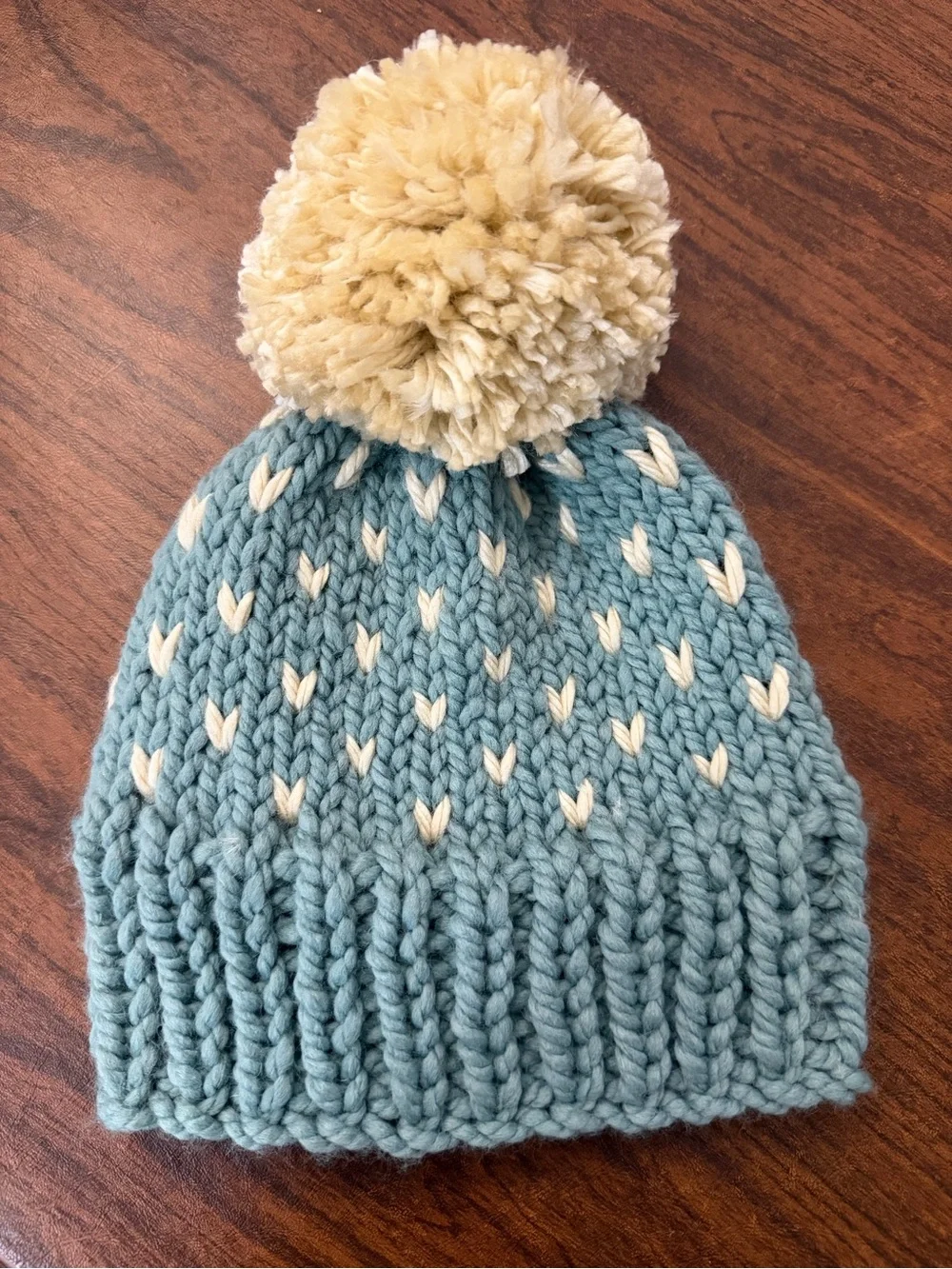 Handmade Cozy Knit Wool Blend Chunky Beanie NEW